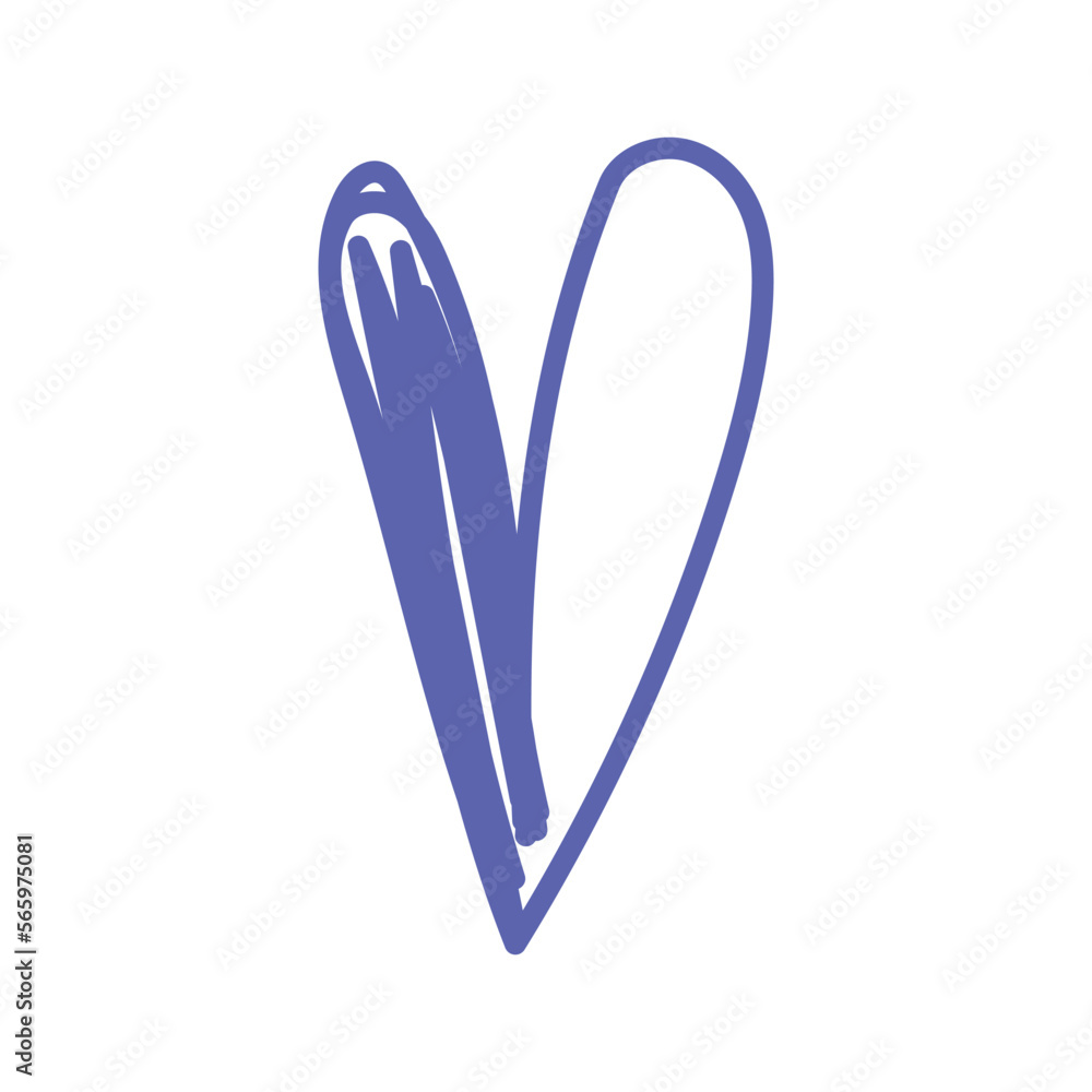 Heart sketch. Pencil drawing romantic illustration. Pen or marker love blue symbol Heart sketch. Pencil drawing romantic illustration. Pen or marker love blue symbol