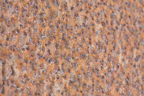 Rusty metal plate used in construction industry - Corten steel background concept with shallow depth of field