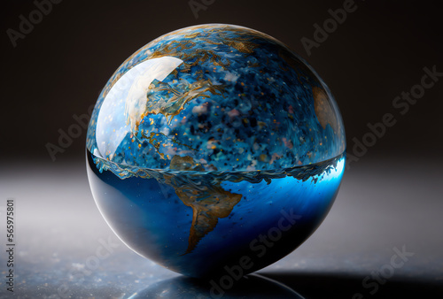 Earth as a blue marble  generative ai