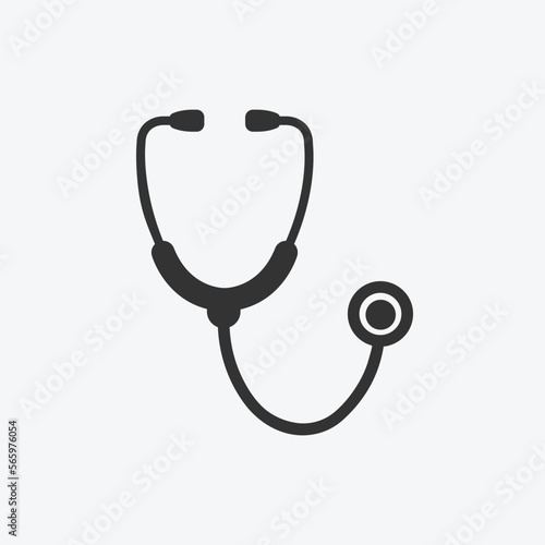Stethoscope graphic icon. Stethoscope sign isolated on white background. symbol medicine. vector illustration. Symbol for your web site design, logo, app, UI. Vector illustration, EPS