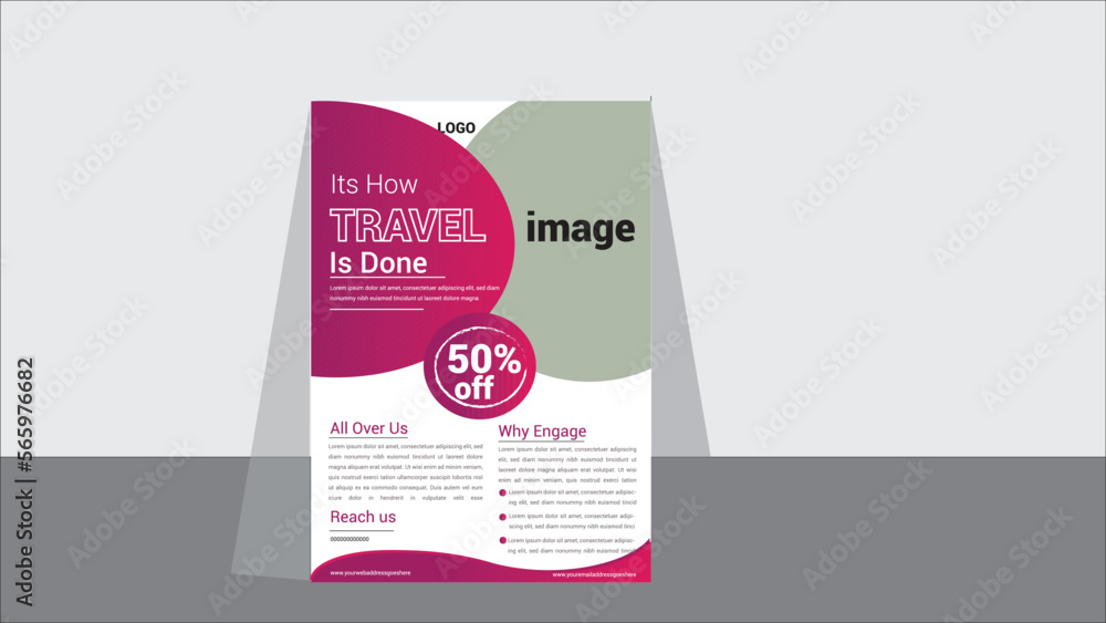 modern travel business flyer design