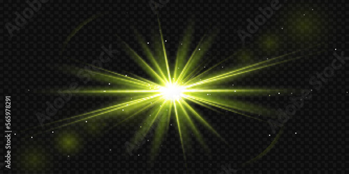 Sun glare. Glowing isolated white transparent light effects set  red sun  glare  explosion  glitter  line  sun flare  spark and stars.
