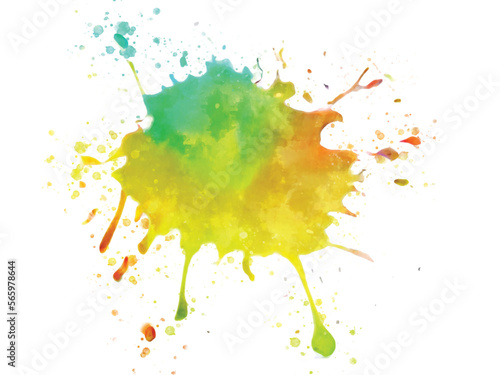 Vector of multicolored watercolor splash blot