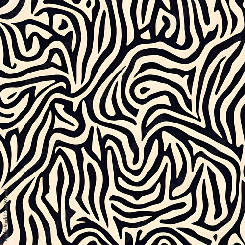 Abstract pattern with lines, A seamless vector background. black, gray, beige, and brown texture. Generative AI