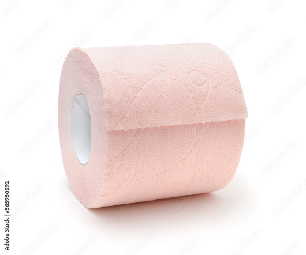 Obraz premium Toilet paper isolated on white.