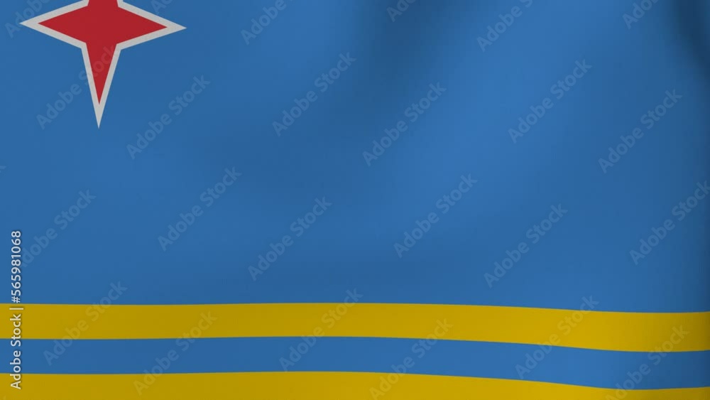 National Flag in the Wind - Looping Animation -Aruba National Flag in the Wind - Looping Animation -Aruba