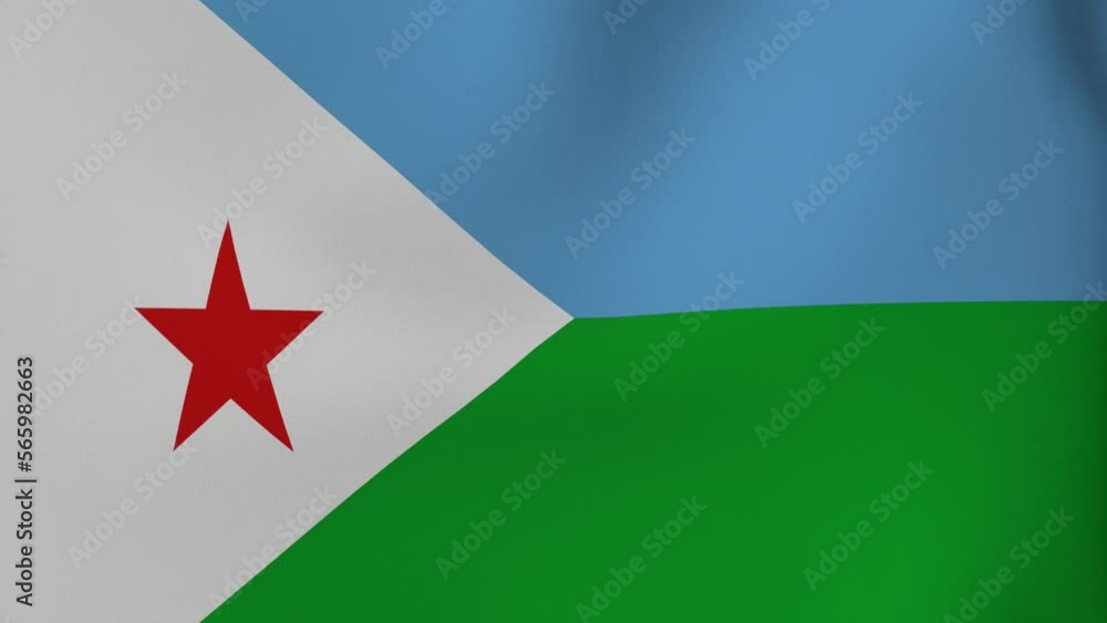 National Flag in the Wind - Looping Animation -Djibouti National Flag in the Wind - Looping Animation -Djibouti
