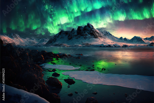 aurora borealis, ki generated