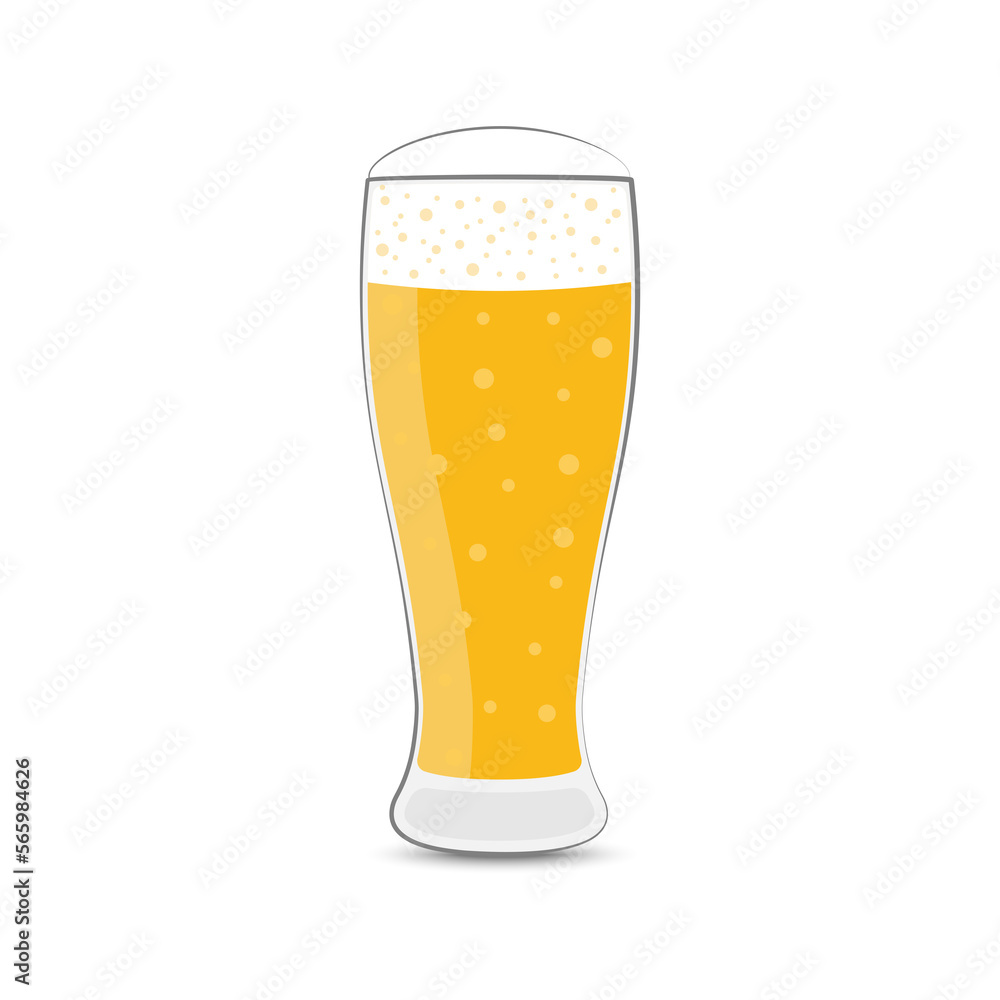 glass of beer isolated on white background glass of beer isolated on white background