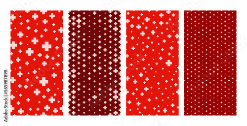 Seamless hospital background with plus symbols