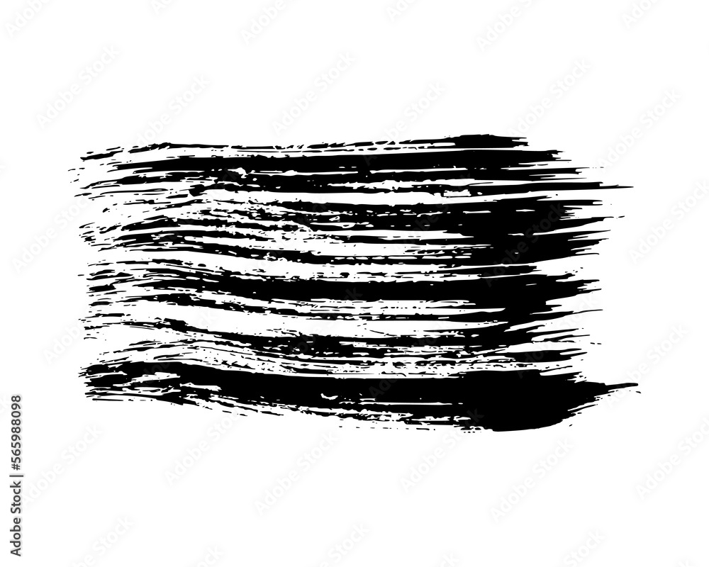 Black brush stroke on white background Black brush stroke on white background