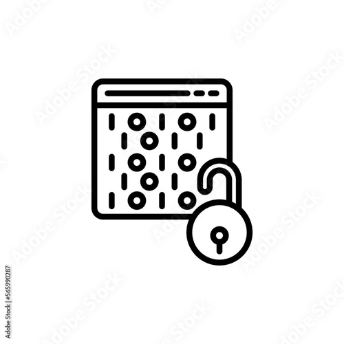 Decryption icon in vector. Logotype