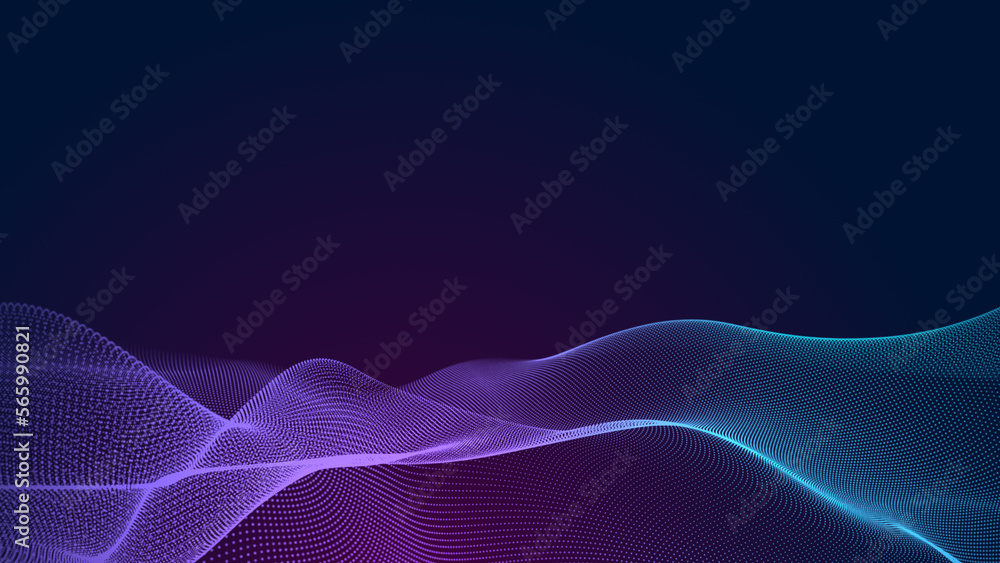 custom made wallpaper toronto digitalAbstract dot blue purple wave gradient texture technology background.