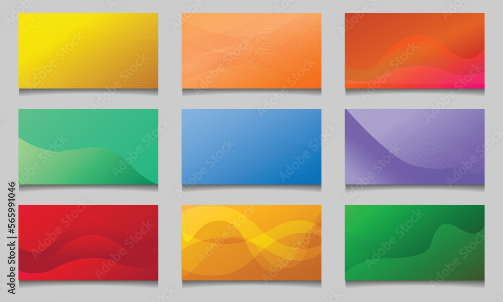 abstract line wave banner pack vector background illustration