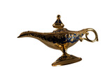 Magic genie lamp from the tale of aladdin