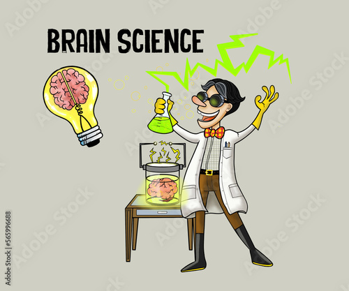 A mad scientist who studies brain science.