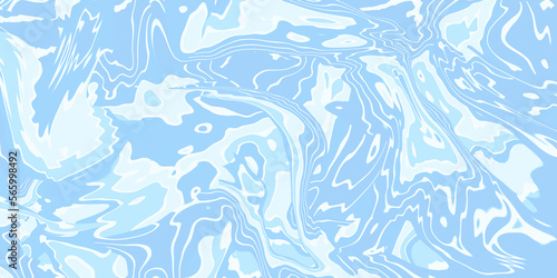 Abstract white blue colors liquid texture background. © Mama pig