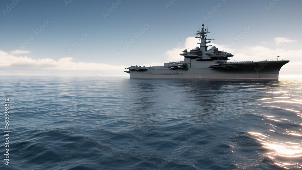 aircraft carrier in the ocean, naval battle, war, Generative AI aircraft carrier in the ocean, naval battle, war, Generative AI