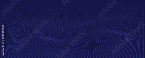 Background design with diagonal dark blue stripes pattern  wave lines  technology design