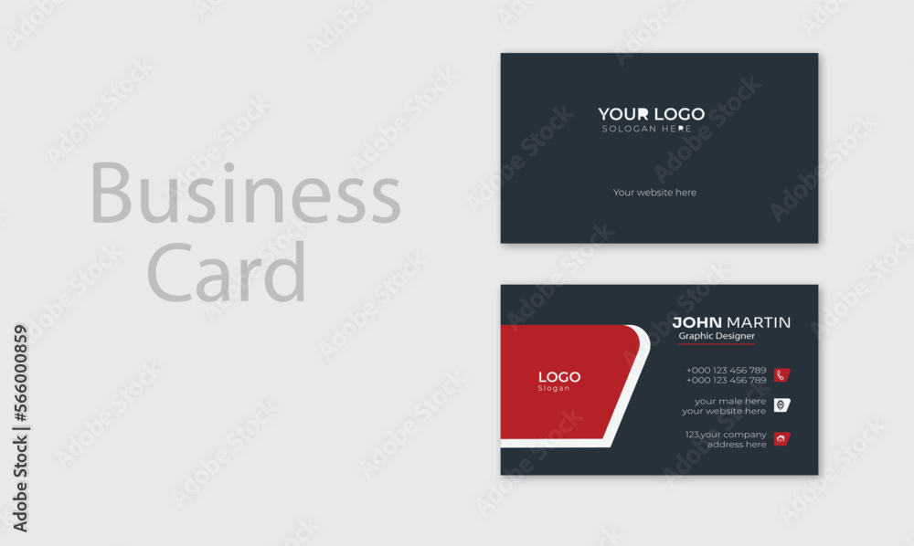 Modern business card template. Visiting card for business and personal use. Modern business card template. Visiting card for business and personal use.