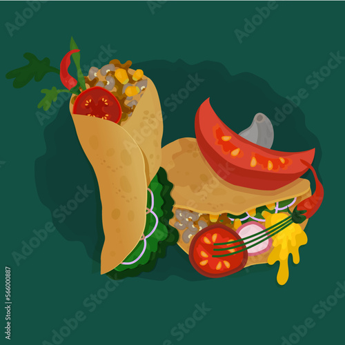 mexican food burrito