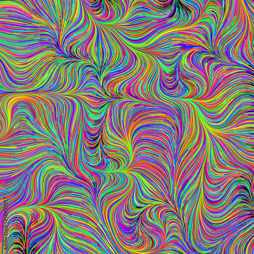 Abstract Dark Background with Flow Field of Lines