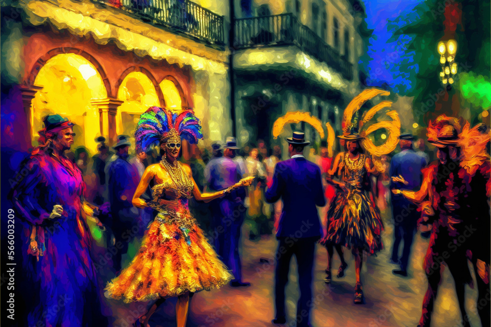 Create Stunning Mardi Gras Carnival Impressionism Style Backgrounds