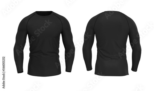 Gym king nens sport tempo base layer Long Sleeve black t-shirt. photo