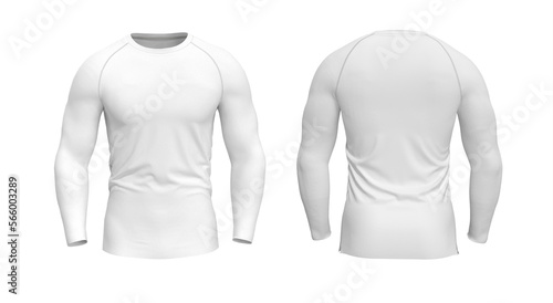 Gym king nens sport tempo base layer Long Sleeve white t-shirt.  photo