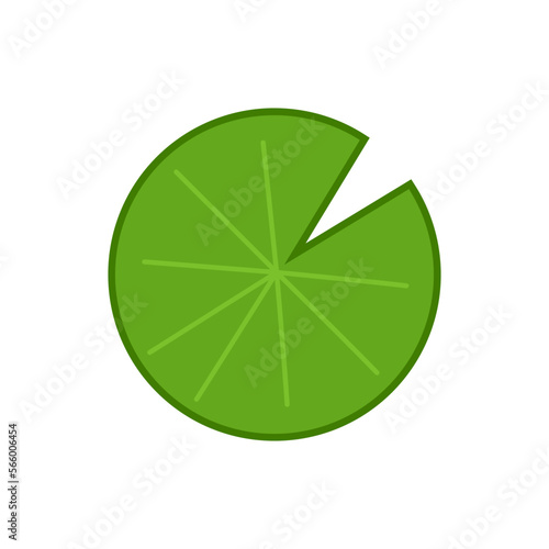 Lily pad icon. Lily cartoon vector on white background.
