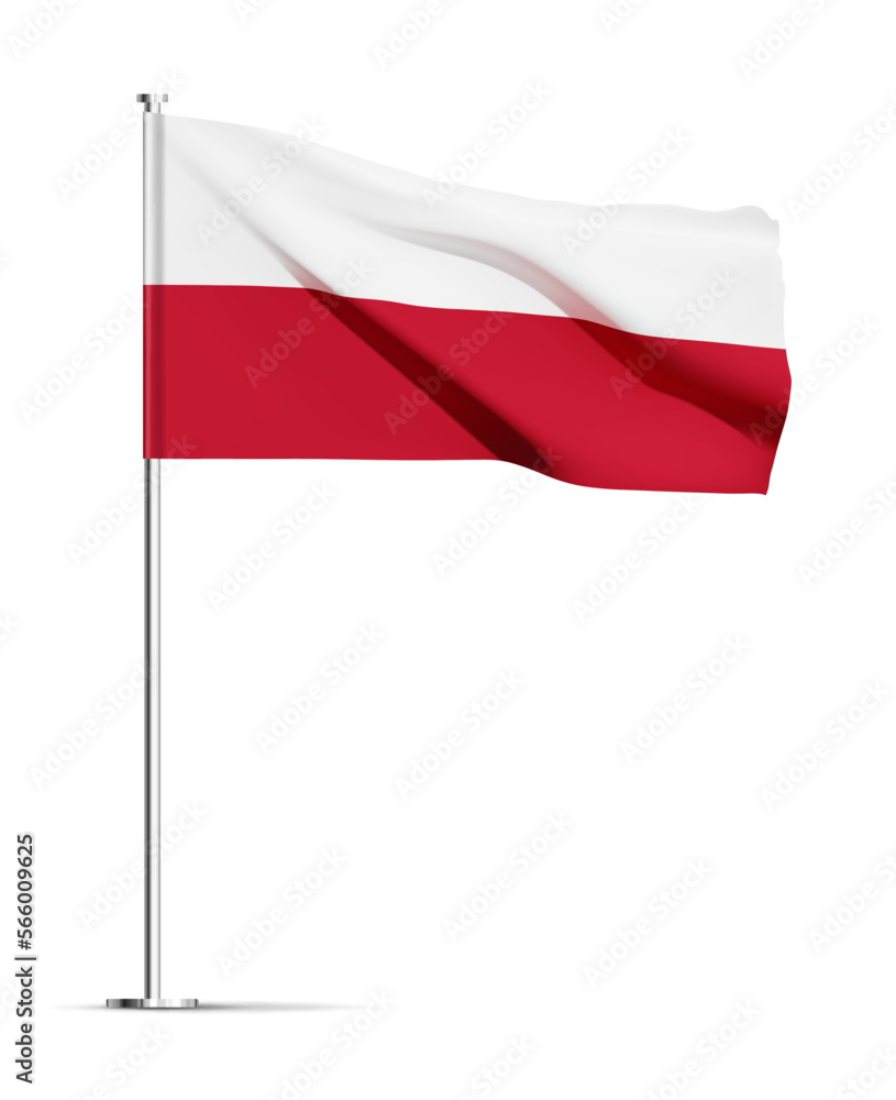 Polish flag isolated on white background. EPS10 vector Polish flag isolated on white background. EPS10 vector