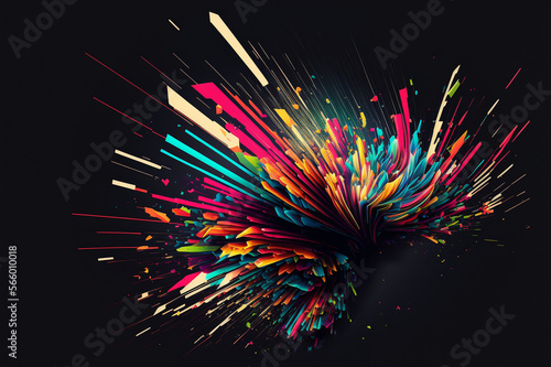 An abstract background featuring vibrant, explosive lines in vivid colors. Perfect for creating dynamic visuals on websites, posters, and more