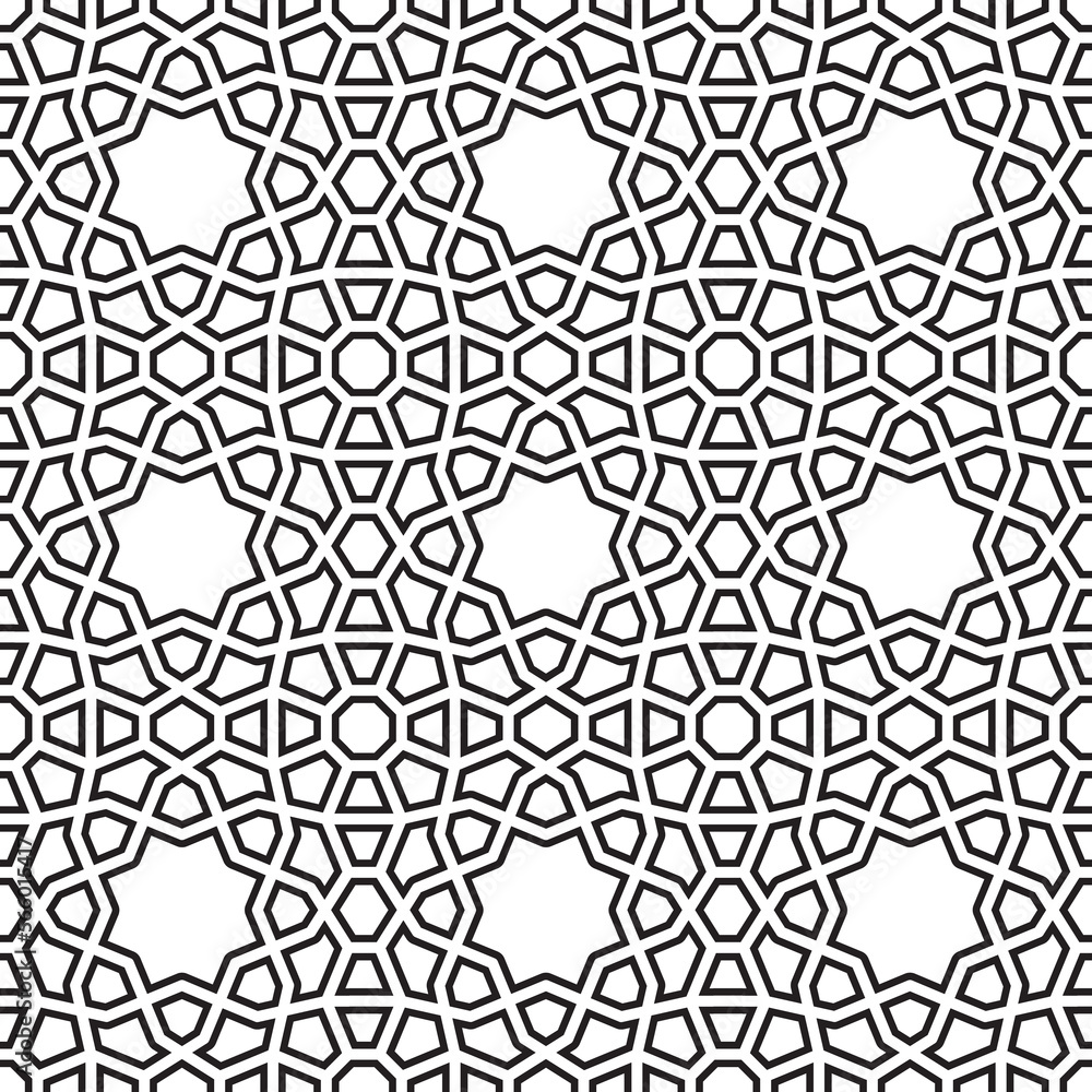 Seamless islamic pattern. Vector Girih pattern. Background vector illustration. Seamless girih pattern. Traditional Islamic Design. Mosque decoration element. Seamless geometric pattern. Seamless islamic pattern. Vector Girih pattern. Background vector illustration. Seamless girih pattern. Traditional Islamic Design. Mosque decoration element. Seamless geometric pattern.