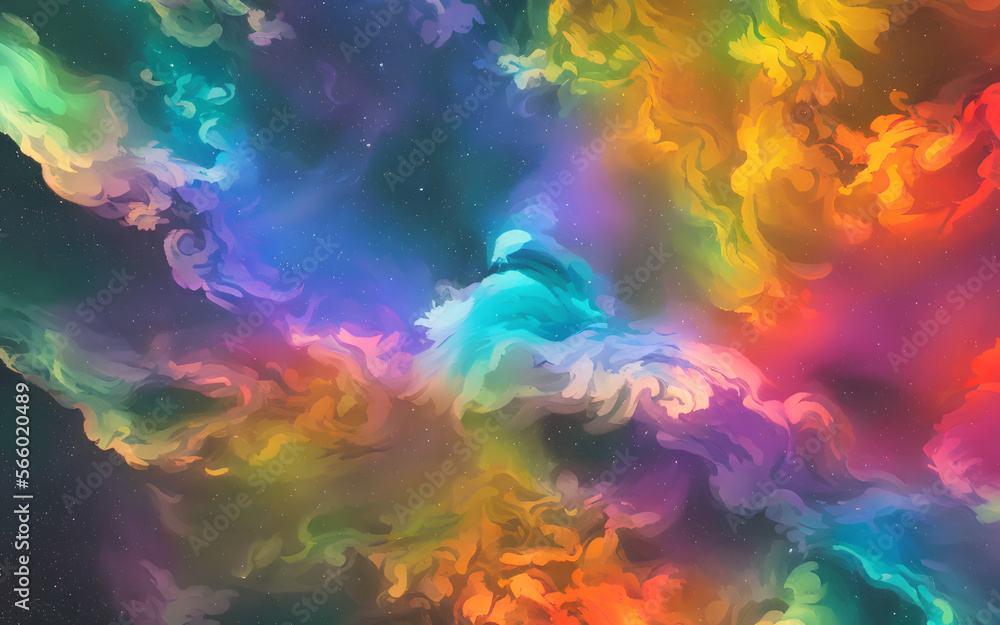 Clouds nebula abstract space Generative AI