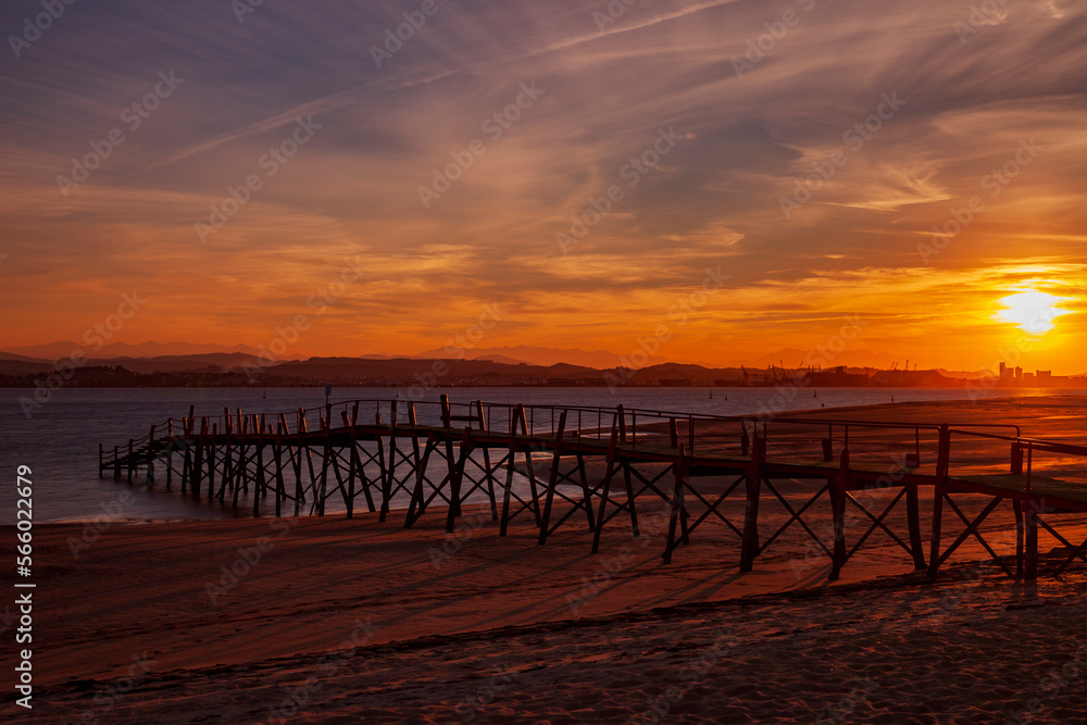 sunset on the beach