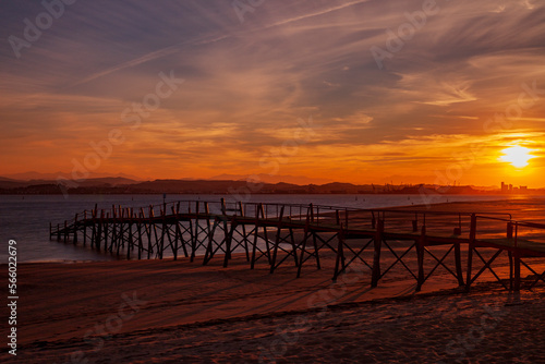 sunset on the beach