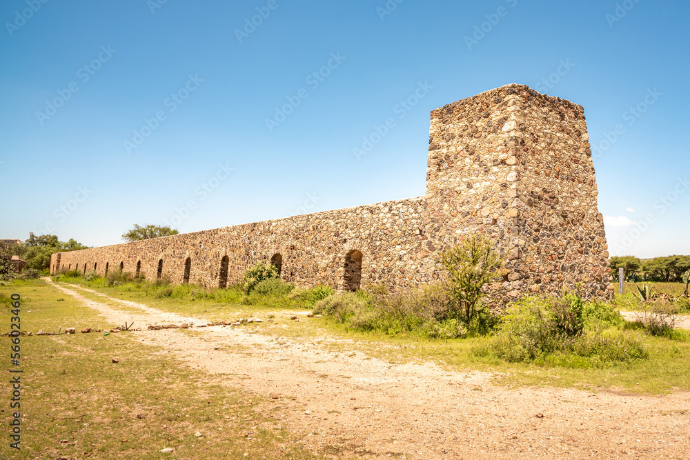Ruinas de exhaciendas mineras en Mineral de Pozos, Guanajuato, México 