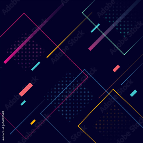 Modern abstract background with halftone elements composed of geometric shapes and lines
