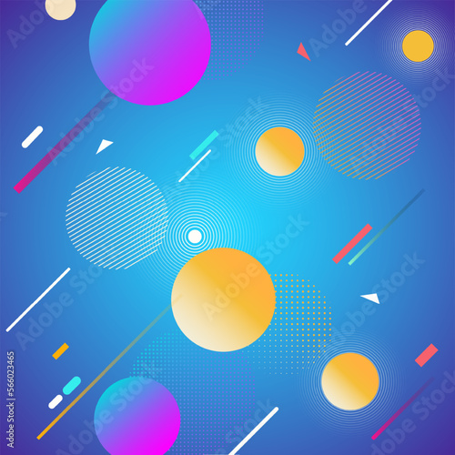 Modern abstract background with halftone elements composed of geometric shapes and lines