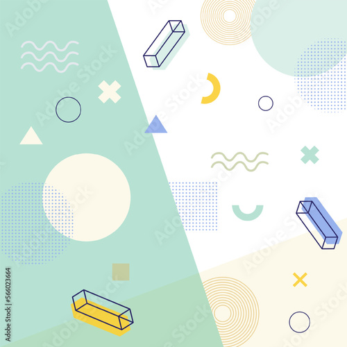 Modern abstract background with halftone elements composed of geometric shapes and lines