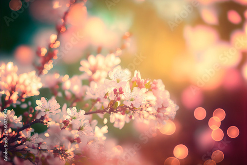 Cherry Blossom with Bokeh Background