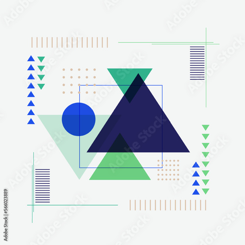 Modern abstract background with halftone elements composed of geometric shapes and lines