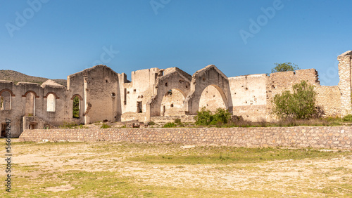 Ruinas de exhaciendas mineras en Mineral de Pozos, Guanajuato, México 