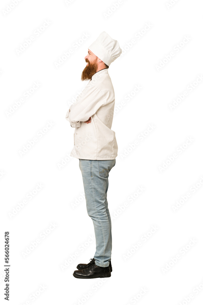 Cook man full body cut out isolated