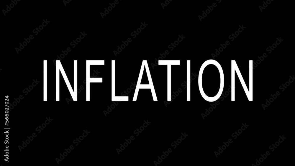 Isolated text Inflation. Typography overlay. Green screen letters. Loop. 23,98fps Isolated text Inflation. Typography overlay. Green screen letters. Loop. 23,98fps