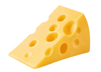 Piece of delicious cheese cut out