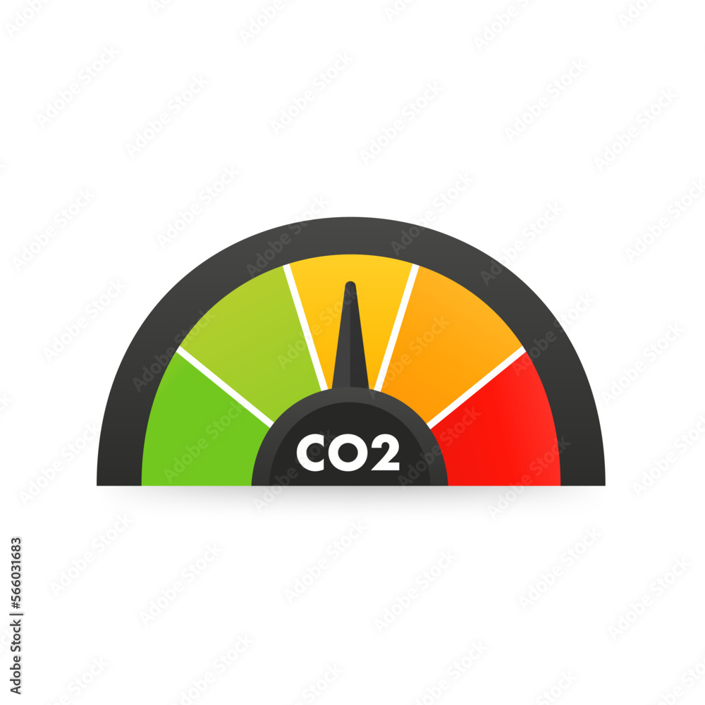 Reduce CO2 level concept. Carbon dioxide emissions control, CO2 level ...