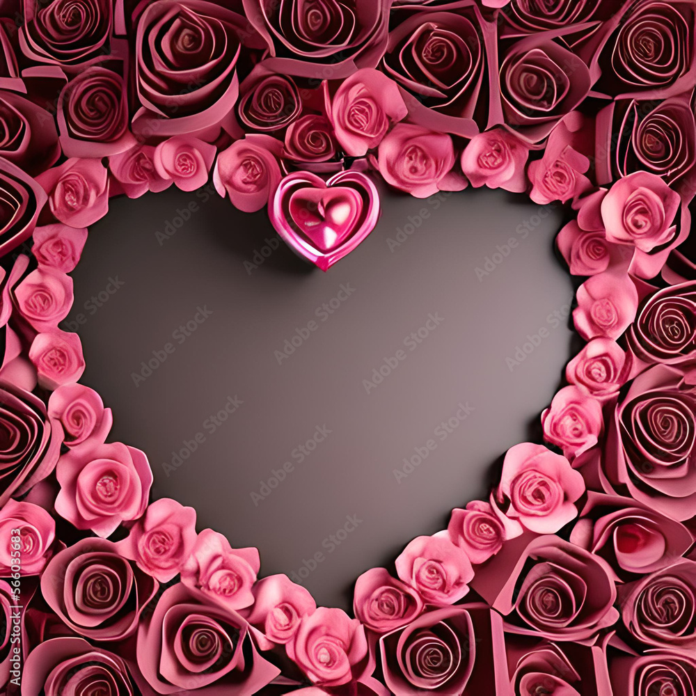 Red love shape valentine days. Happy valentine days. Design material mockup. Express love. Love flower decoration. Fire hearth. Paper hearth. 3D render love hearth. Love concept.