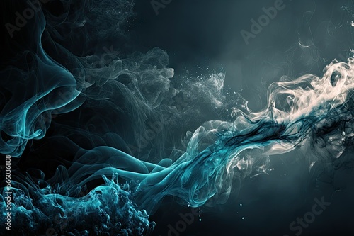 Smoke on the water, abstract background wallpaper. Generative AI. photo