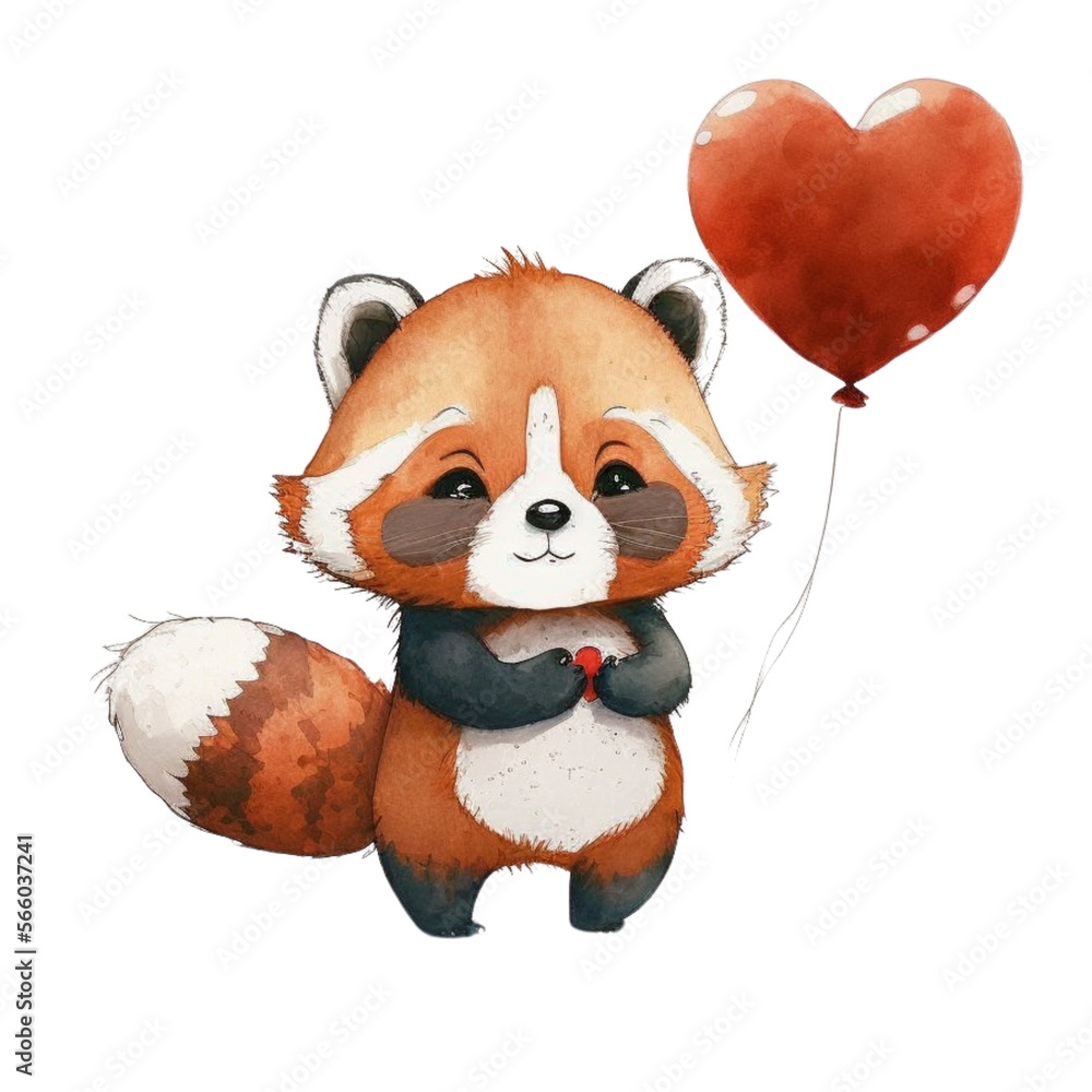Fototapeta premium Chibi Valentine Day Cute Animal Characters Clipart - Get Creative Now!